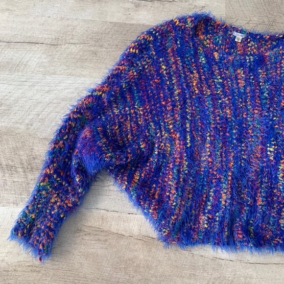 UO Ecote Fuzzy Confetti Shag Sweater - Picture 4 of 7